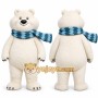 White Polar Bear Mascot Costume for Holiday Events