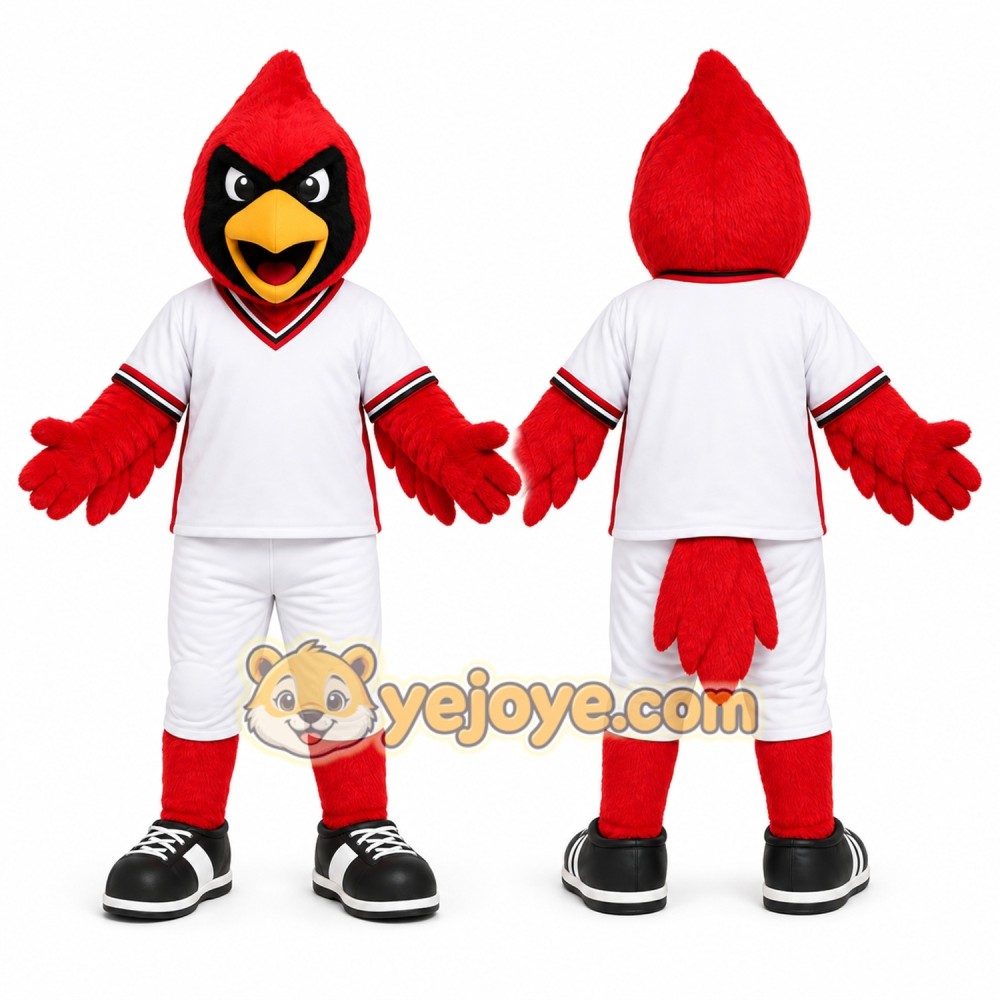 Red Cardinal Bird Mascot Costume for Sports Events Red Cardinal Bird Mascot Costume for Sports Events