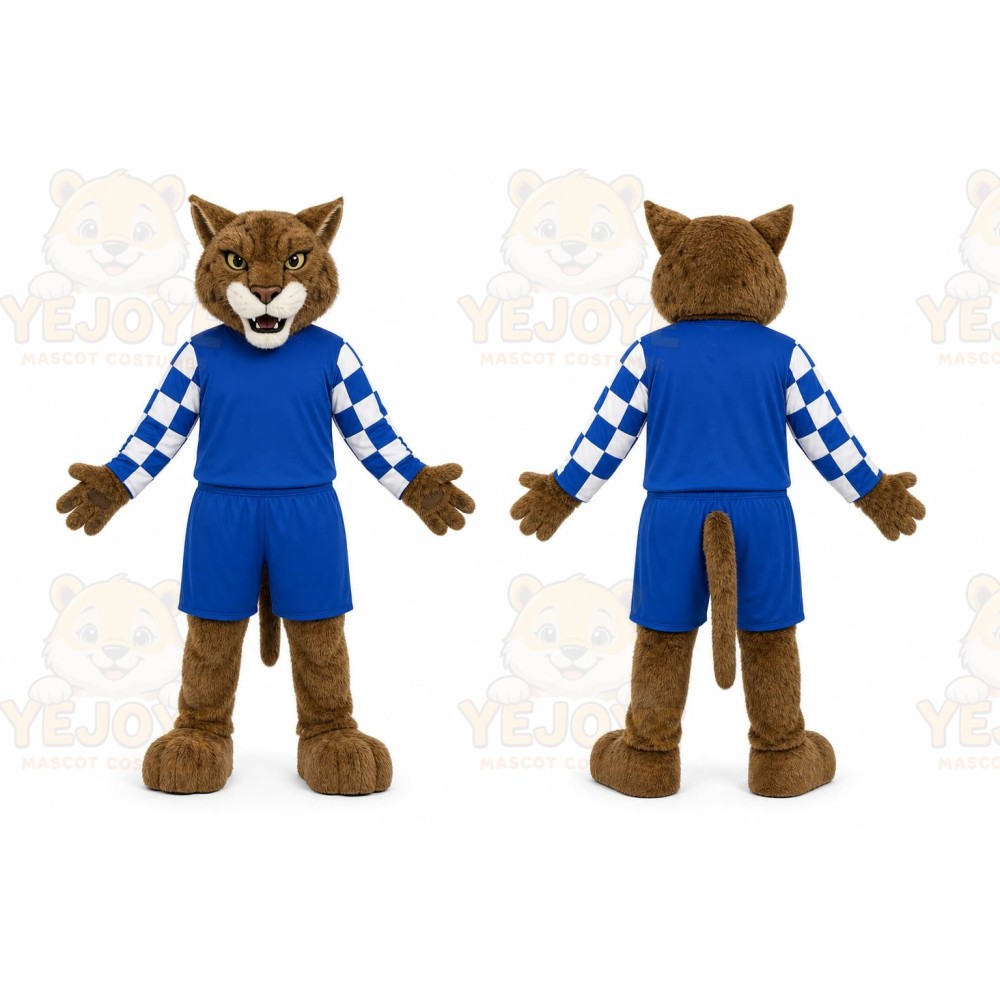 Brown Wildcat Mascot Costume for Sports Events