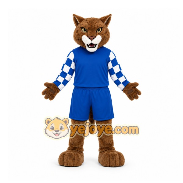 Brown Wildcat Mascot Costume for Sports Events
