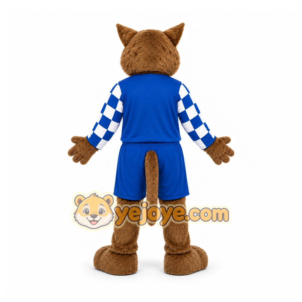 Brown Wildcat Mascot Costume for Sports Events Brown Wildcat Mascot Costume for Sports Events