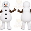 White Snowman Mascot Costume for Holiday Events