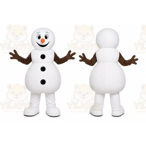 White Snowman Mascot Costume for Holiday Events
