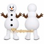 White Snowman Mascot Costume for Holiday Events