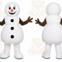 White Snowman Mascot Costume for Holiday Events