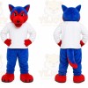 Blue Fox Mascot Costume for Sports Events