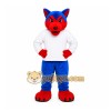 Blue Fox Mascot Costume for Sports Events