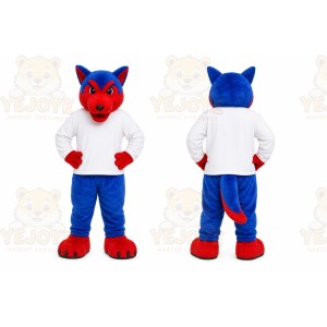Blue Fox Mascot Costume for Sports Events