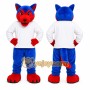 Blue Fox Mascot Costume for Sports Events