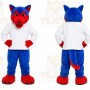 Blue Fox Mascot Costume for Sports Events