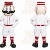 White Baseball Player Mascot Costume for Sports Events