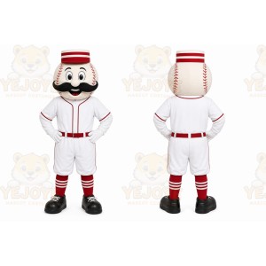 White Baseball Player Mascot Costume for Sports Events