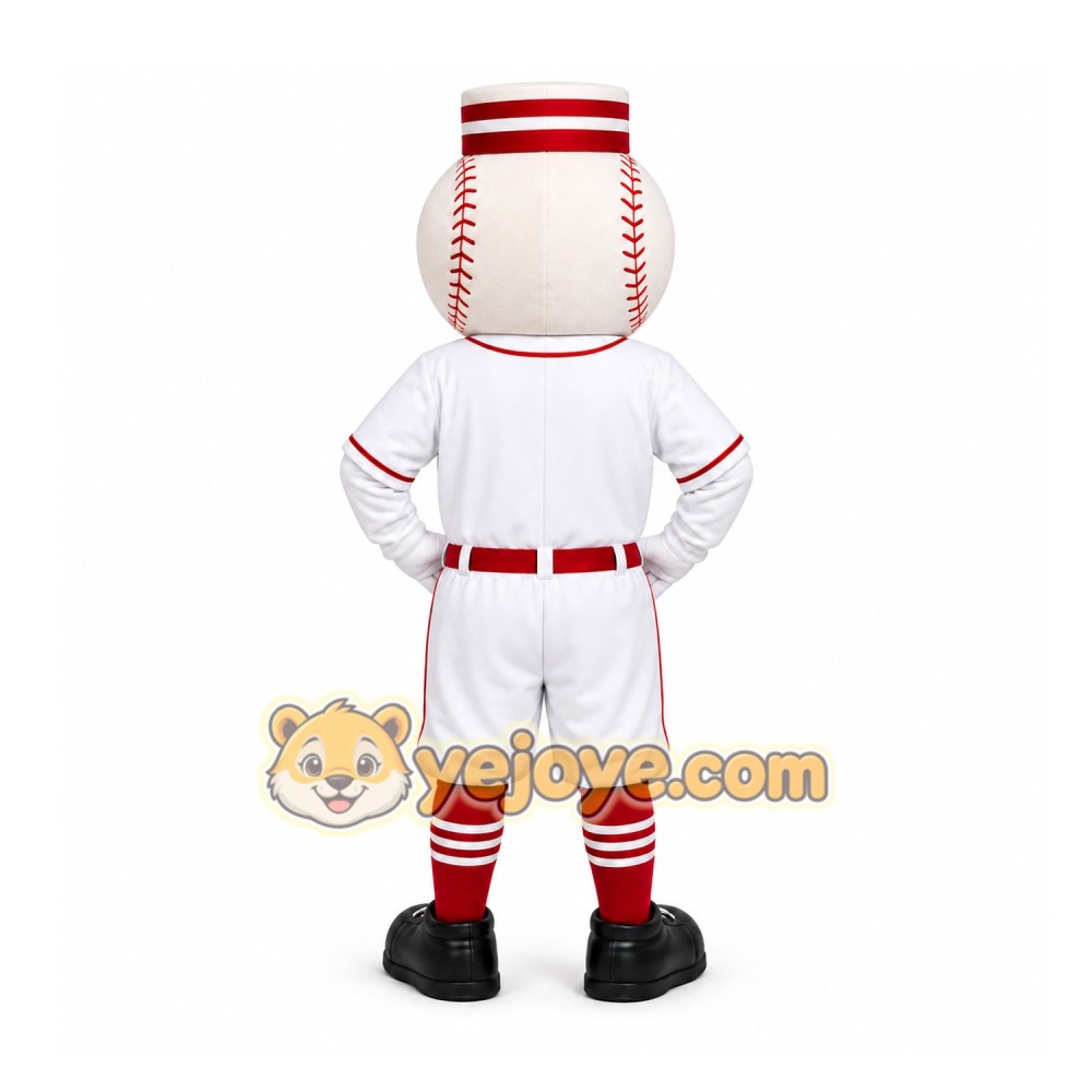 White Baseball Player Mascot Costume for Sports Events White Baseball Player Mascot Costume for Sports Events
