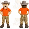 Orange Cowboy Mascot Costume for Events and Promotions