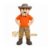 Orange Cowboy Mascot Costume for Events and Promotions