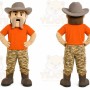 Orange Cowboy Mascot Costume for Events and Promotions