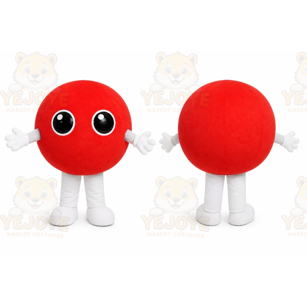 Red Red Ball Mascot Costume for Events and Promotions