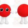 Red Red Ball Mascot Costume for Events and Promotions