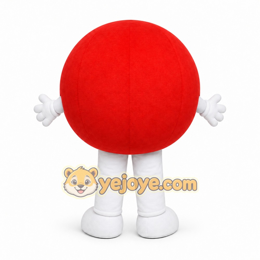 Red Red Ball Mascot Costume for Events and Promotions