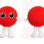 Red Red Ball Mascot Costume for Events and Promotions