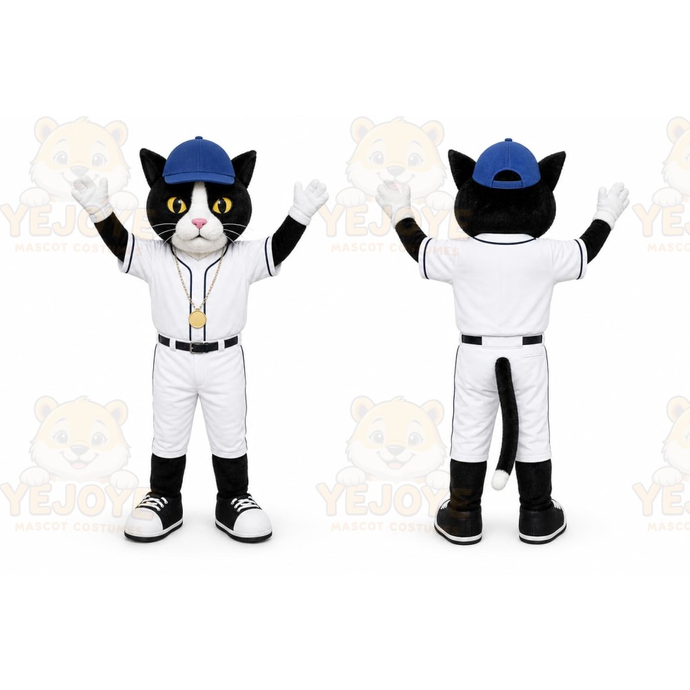 Black Cat Mascot Costume for Sports Events