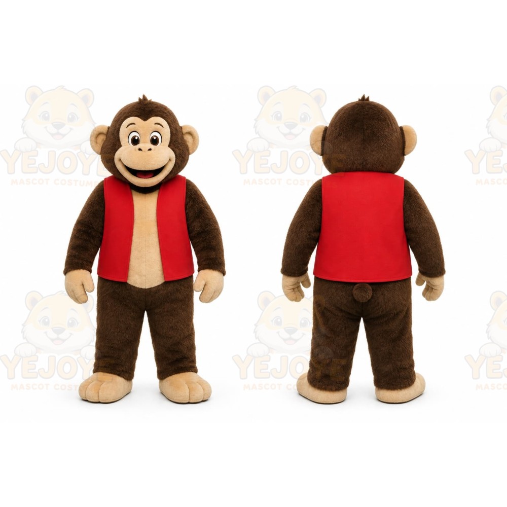 Brown Monkey Mascot Costume for Children's Events