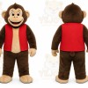 Brown Monkey Mascot Costume for Children's Events