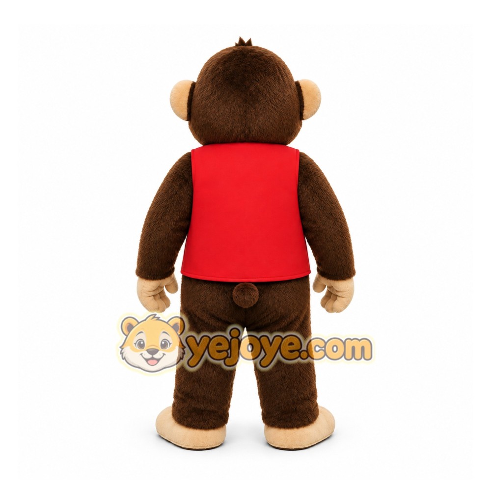 Brown Monkey Mascot Costume for Children's Events Brown Monkey Mascot Costume for Children's Events