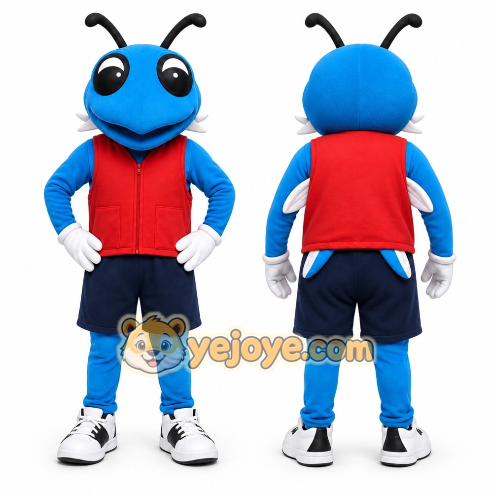 Blue Ant Mascot Costume for Children's Events Blue Ant Mascot Costume for Children's Events