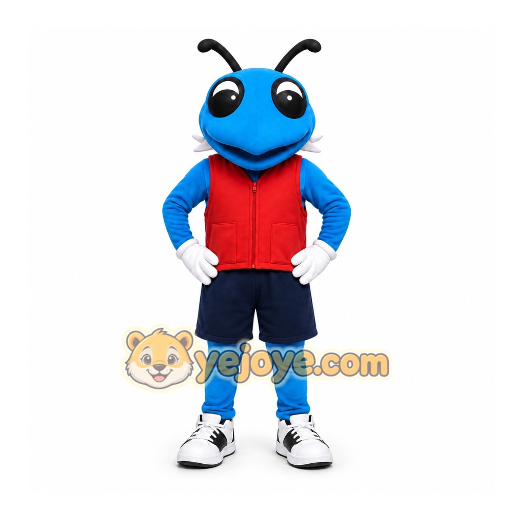 Blue Ant Mascot Costume for Children's Events Blue Ant Mascot Costume for Children's Events