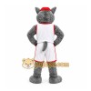 Gray Wolf Mascot Costume for Sports Events