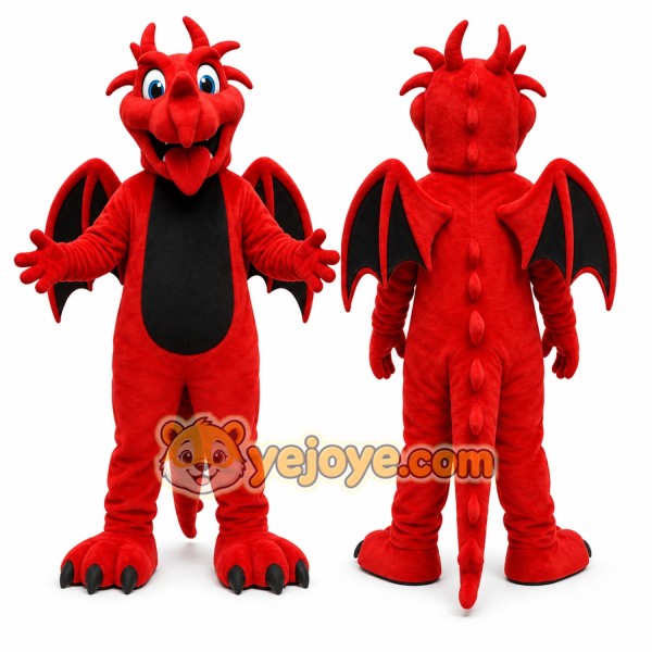 Red Dragon Mascot Costume for Events and Promotions