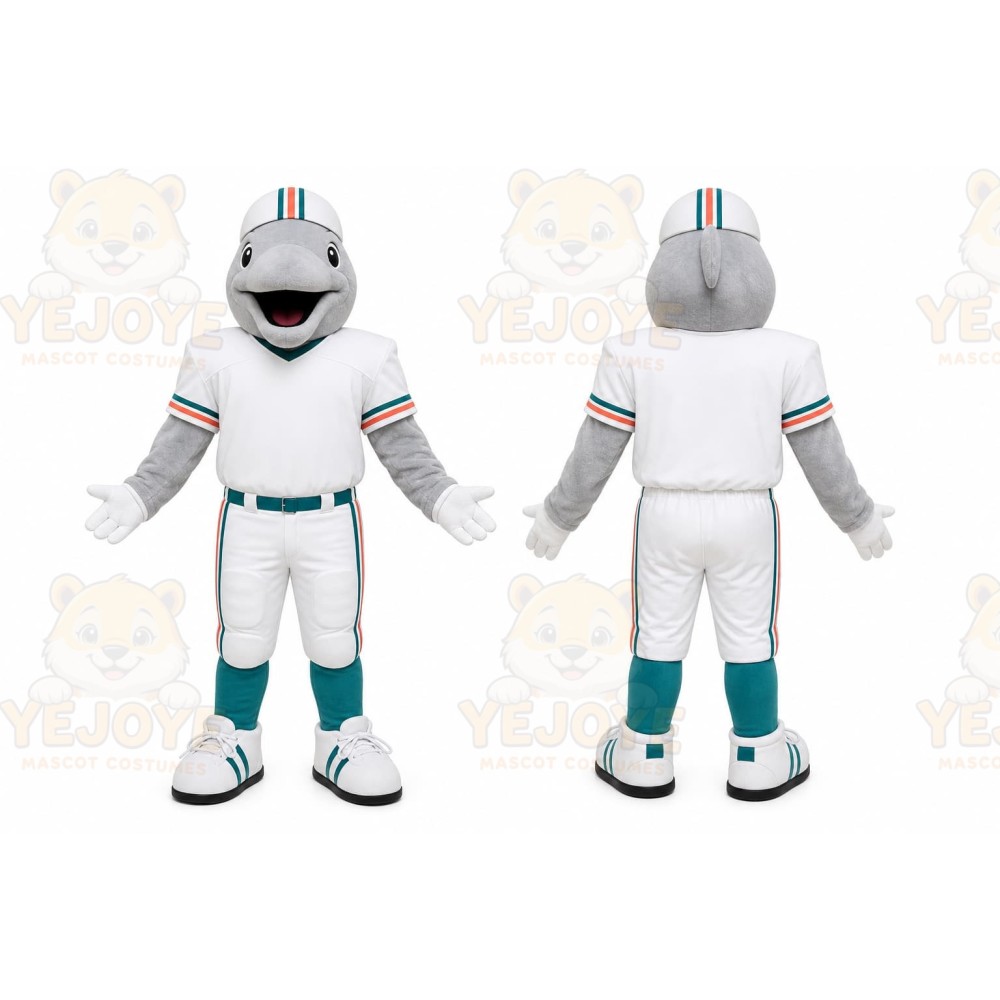 White Dolphin Mascot Costume for Sports Events