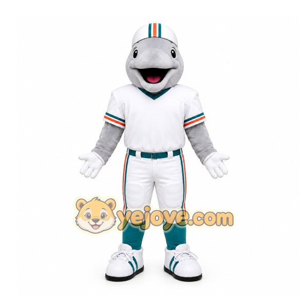 White Dolphin Mascot Costume for Sports Events