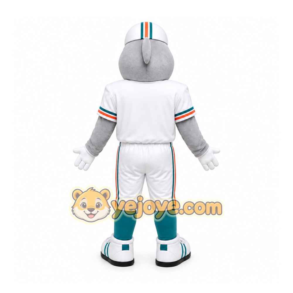 White Dolphin Mascot Costume for Sports Events White Dolphin Mascot Costume for Sports Events