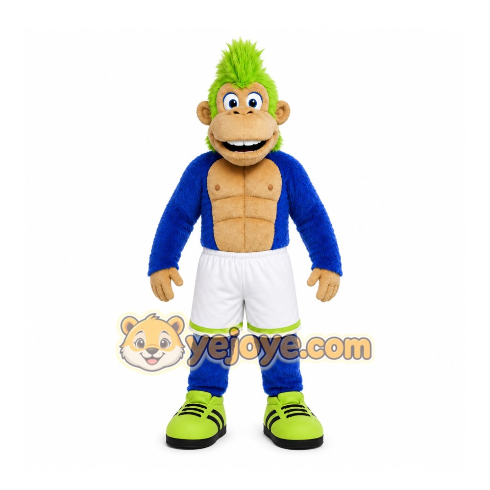 Blue Monkey Mascot Costume for Children's Events Blue Monkey Mascot Costume for Children's Events