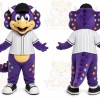 Purple Dinosaur Mascot Costume for Sports Events