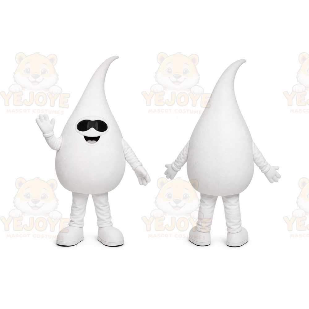 White Drop Mascot Costume for Events and Promotions