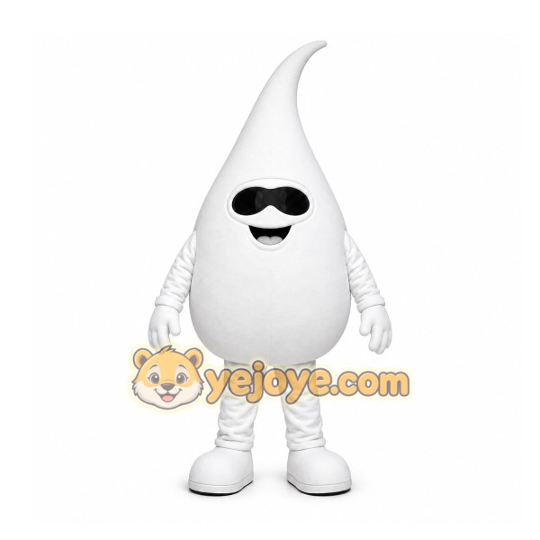 White Drop Mascot Costume for Events and Promotions