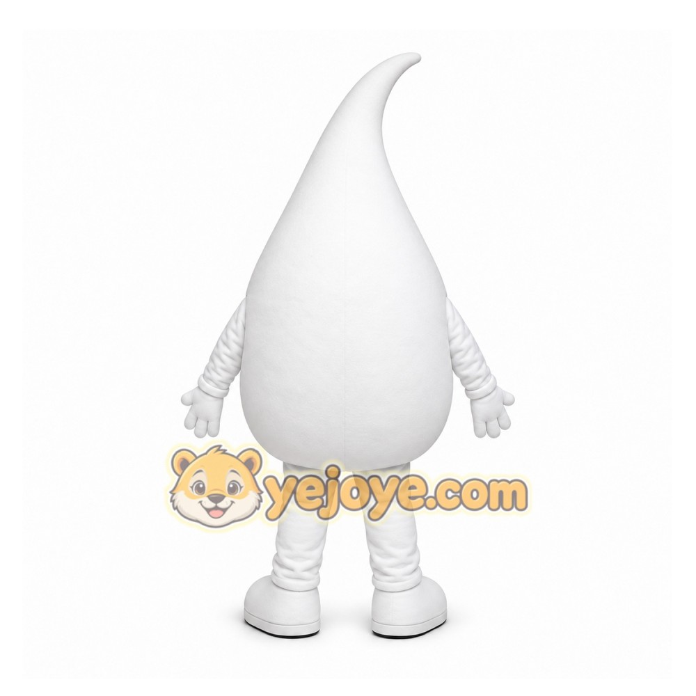 White Drop Mascot Costume for Events and Promotions White Drop Mascot Costume for Events and Promotions