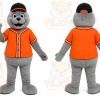 Gray Seal Mascot Costume for Sports Events