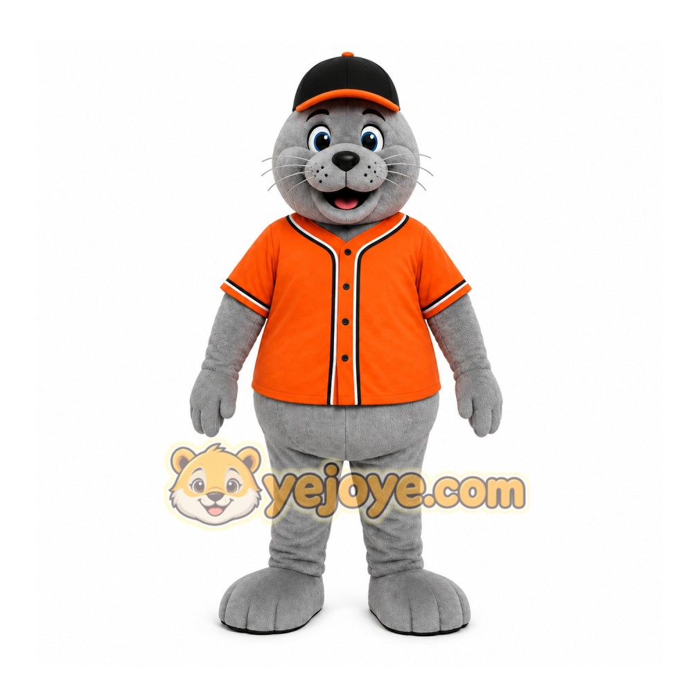 Gray Seal Mascot Costume for Sports Events Gray Seal Mascot Costume for Sports Events