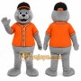 Gray Seal Mascot Costume for Sports Events