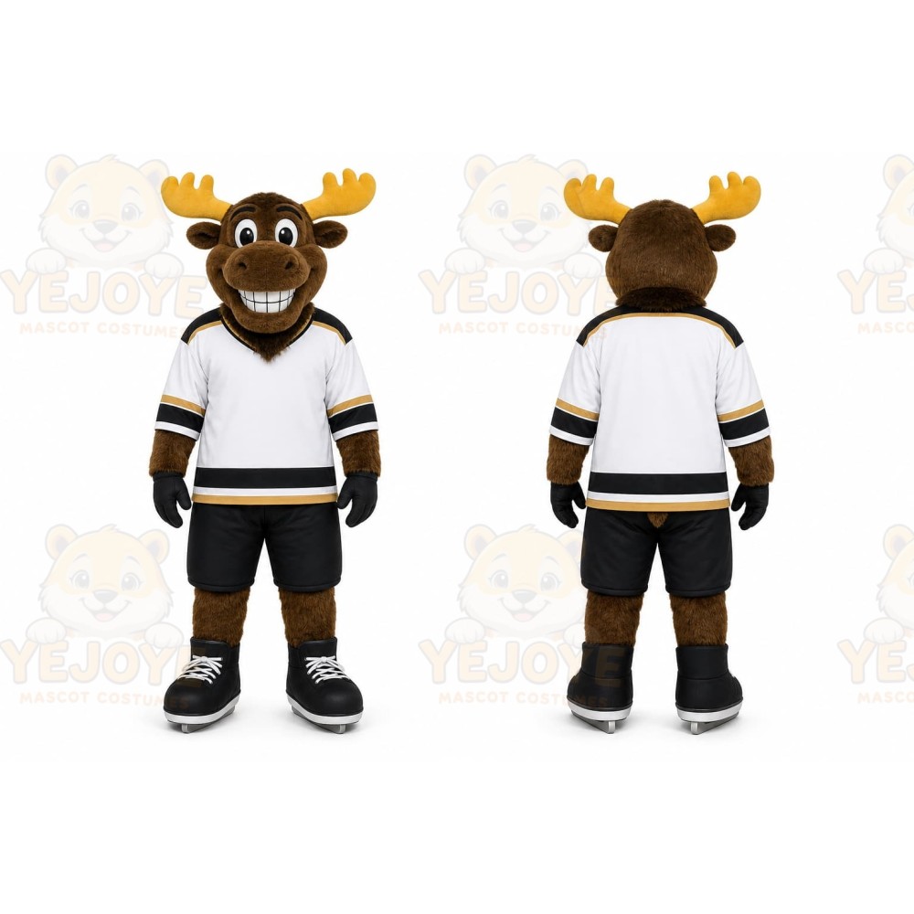 Brown Moose Mascot Costume for Sports Events