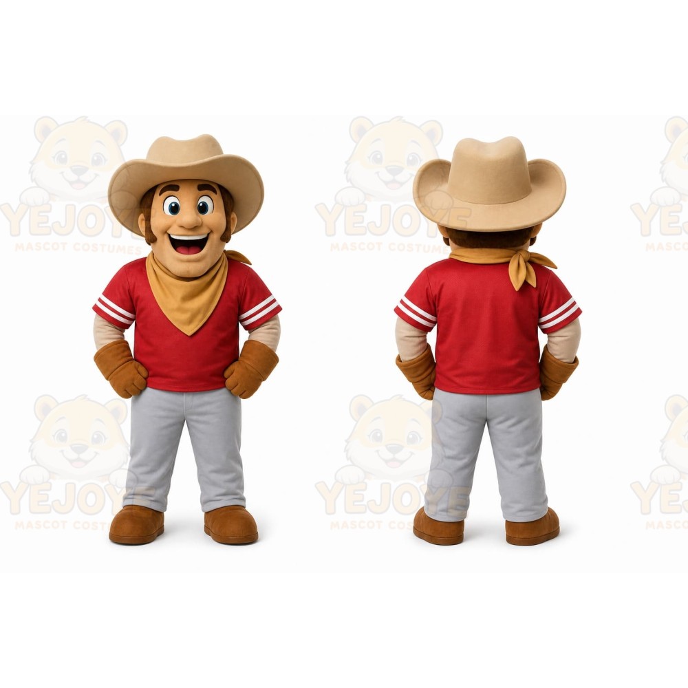 Brown Cowboy Mascot Costume for Events and Promotions