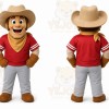 Brown Cowboy Mascot Costume for Events and Promotions
