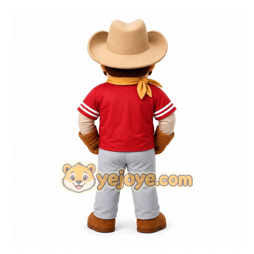 Brown Cowboy Mascot Costume for Events and Promotions Brown Cowboy Mascot Costume for Events and Promotions