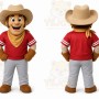Brown Cowboy Mascot Costume for Events and Promotions