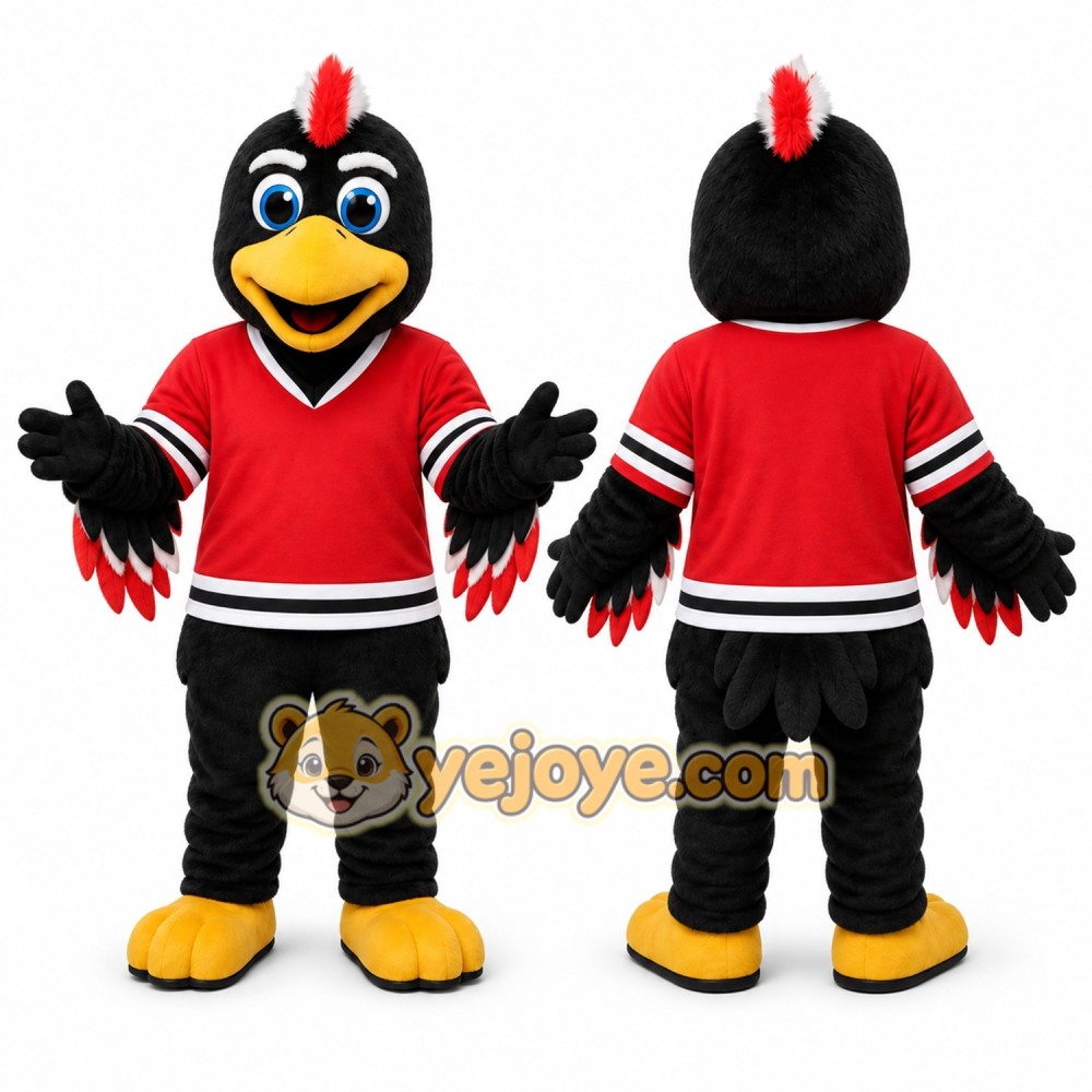 Black Bird Mascot Costume for Sports Events Black Bird Mascot Costume for Sports Events