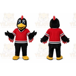 Black Bird Mascot Costume for Sports Events